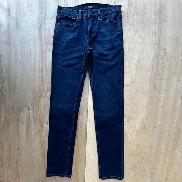 HUDSON AXL BLACK STRAIGHT LEG MEN’S JEANS Dark Wash sz 32W X 32L Stretch - Picture 2 of 13